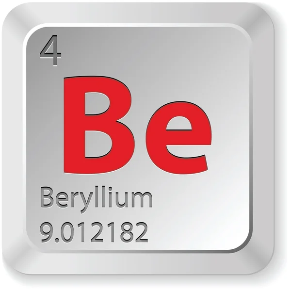 Beryllium button — Stock Vector