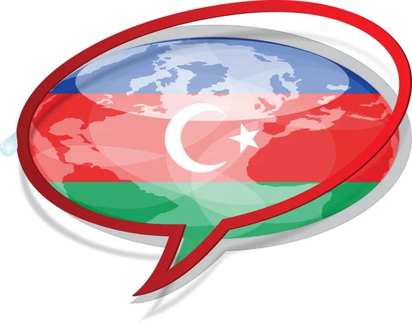 Chat icon - Azerbaijan flag — Stock Vector