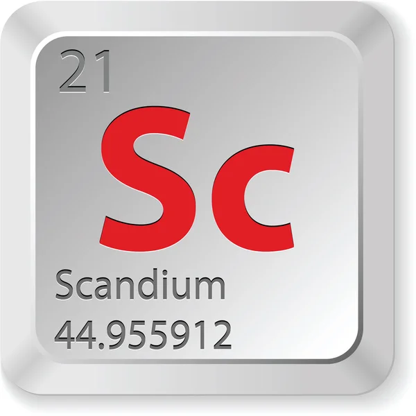 Scandium element — Stock Vector