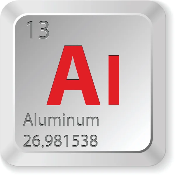 Aluminum button — Stock Vector