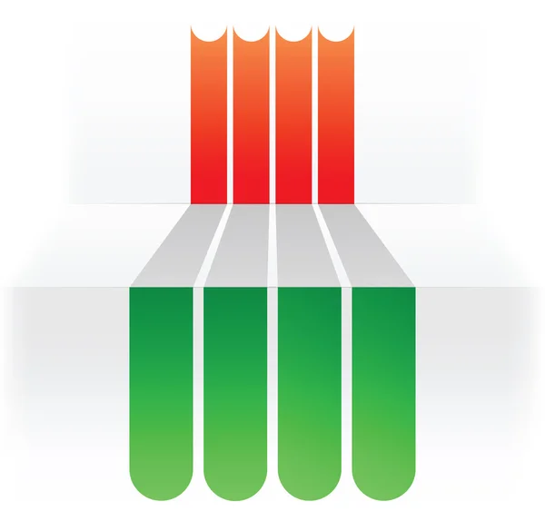 Bandeira de Hungarian — Vetor de Stock