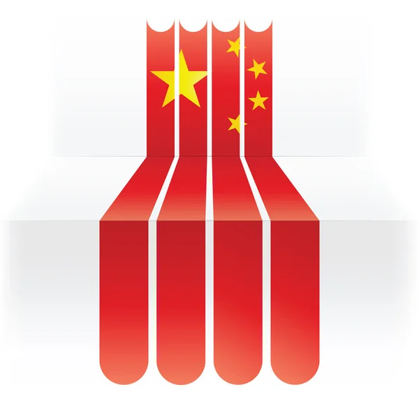 Flagge von China — Stockvektor