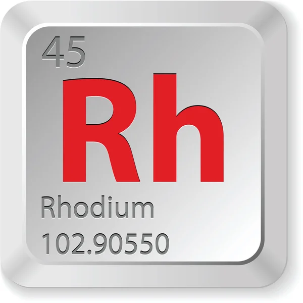 Rhodium element — Stock Vector