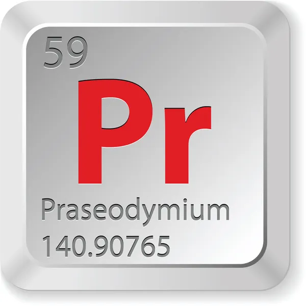 Празеодимовый химический элемент — стоковый вектор