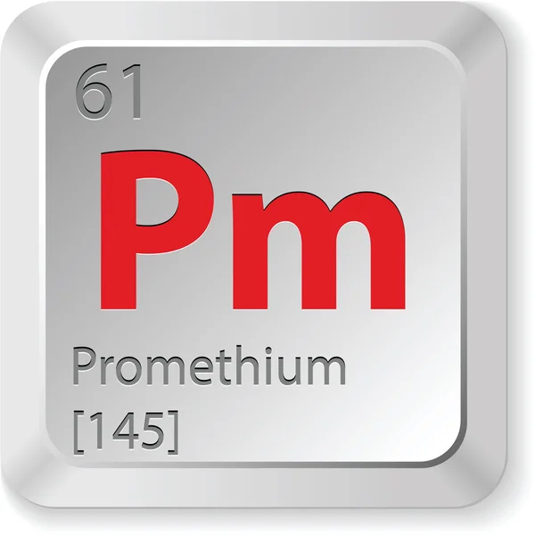 Chimic elementu: promethium • prométhium — Wektor stockowy