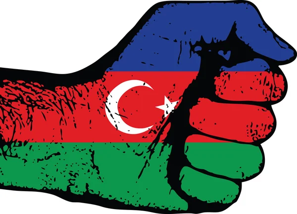 Azerbaijan pugno — Vettoriale Stock