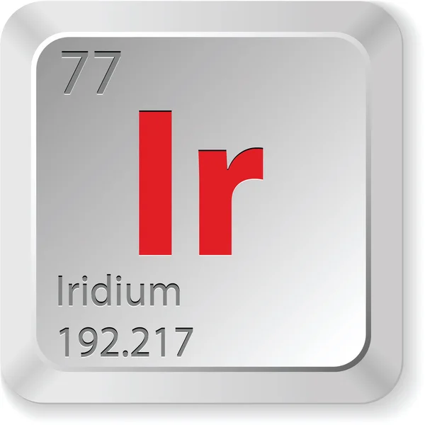 Iridium element — Stock Vector