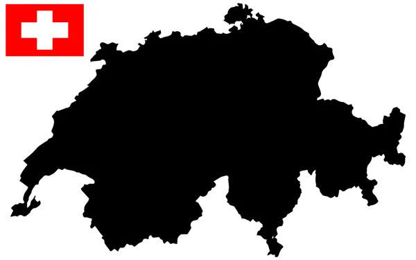 Karte der Schweiz — Stockvektor