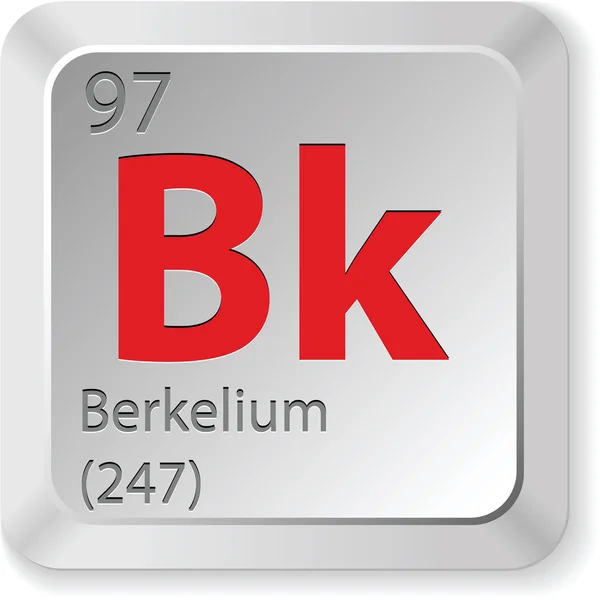 Berkelium element — Stockvector