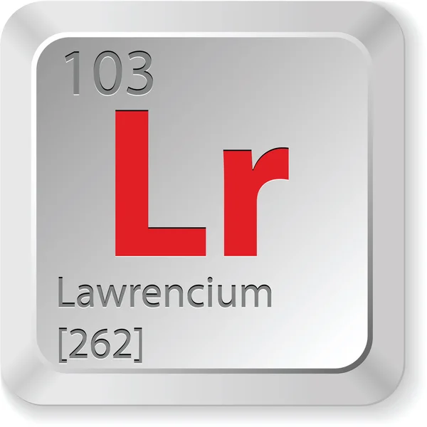 Elemento lawrencium — Vetor de Stock