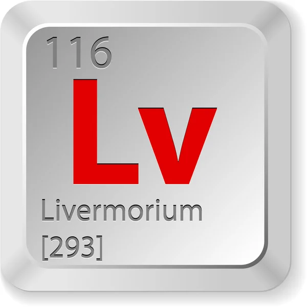 Chimic element livermorium — Stock Vector