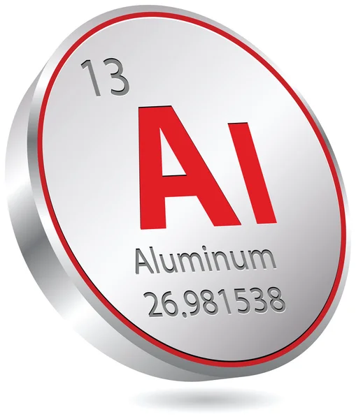 Elemento de aluminio — Vector de stock