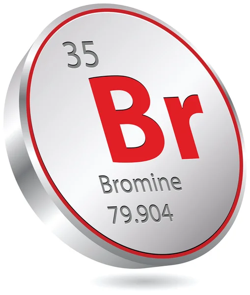 Bromine element — Stock Vector