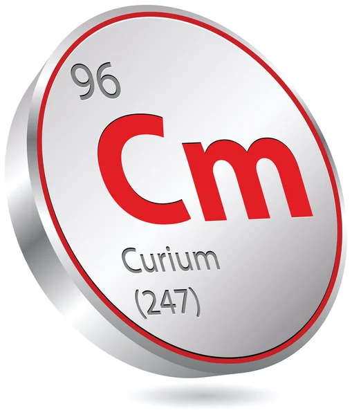 Elemento curium — Vector de stock