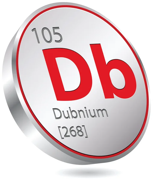 Dubnium element — Stock Vector
