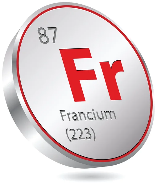 Francium elementu — Wektor stockowy