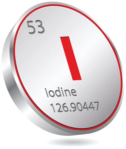 Iodine element — Stock Vector