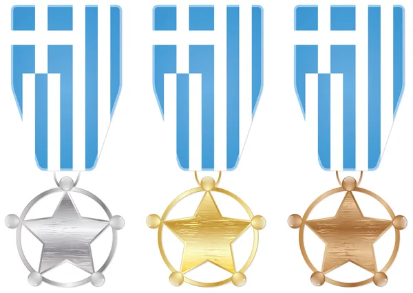 Medals - greece — Stock Vector