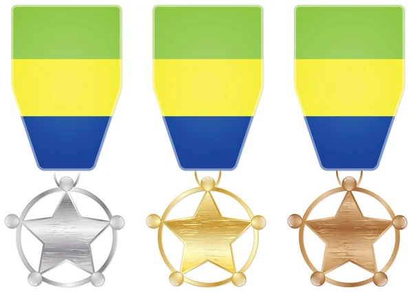 Gabon medale — Wektor stockowy