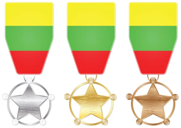 Litvanya madalya — Stok Vektör