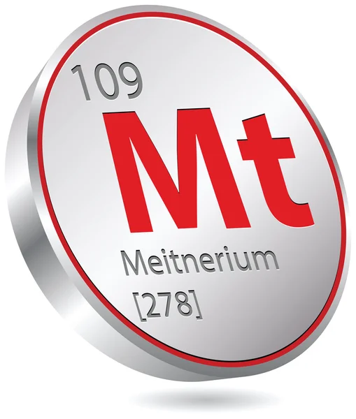 Meitnerium elemento — Vector de stock