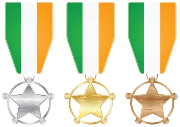 Ireland medals — Stock Vector