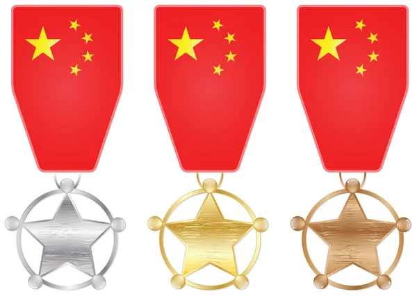 Κίνα μετάλλια — 图库矢量图片