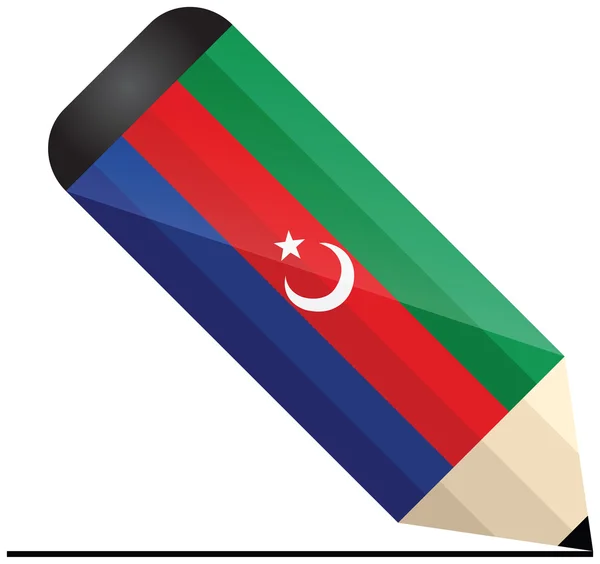 Azerbaijani pencil — Stock Vector