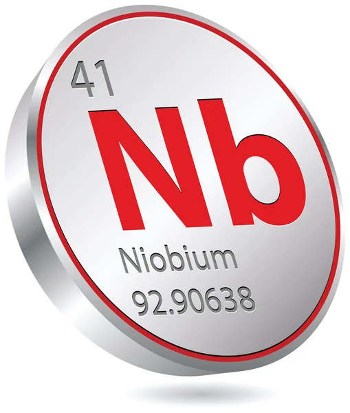 Elemento niobio — Vettoriale Stock