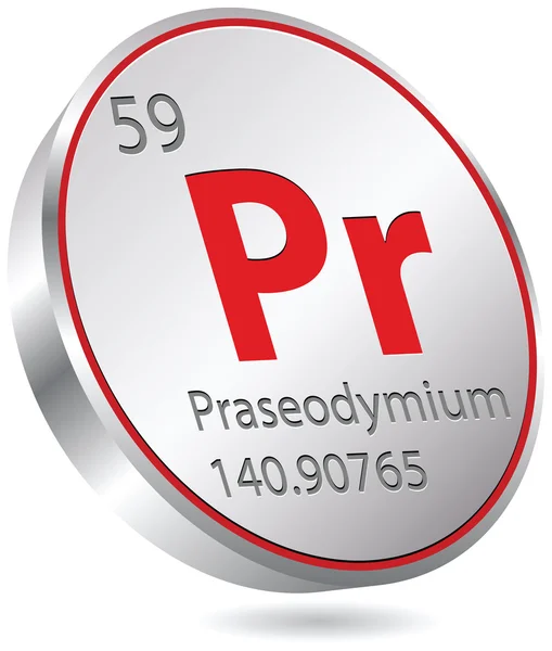 Praseodymium element — Stock Vector