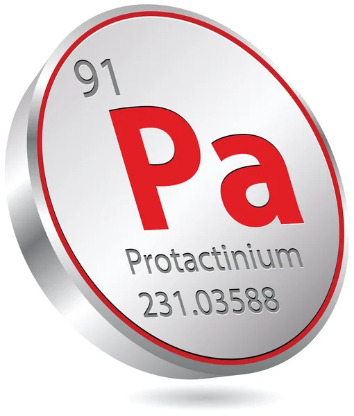 Element: Protactinium — Wektor stockowy