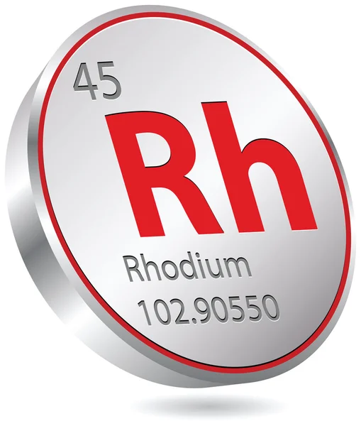 Rhodium prvek — Stockový vektor