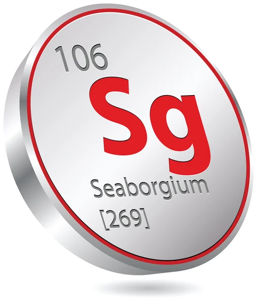 Seaborgium prvek — Stockový vektor