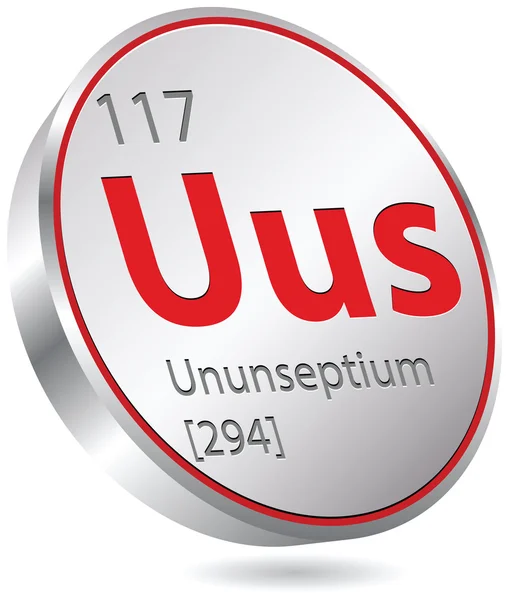 Химический элемент унунсептиум — стоковый вектор