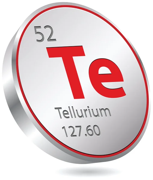 Tellurium element — Stock Vector