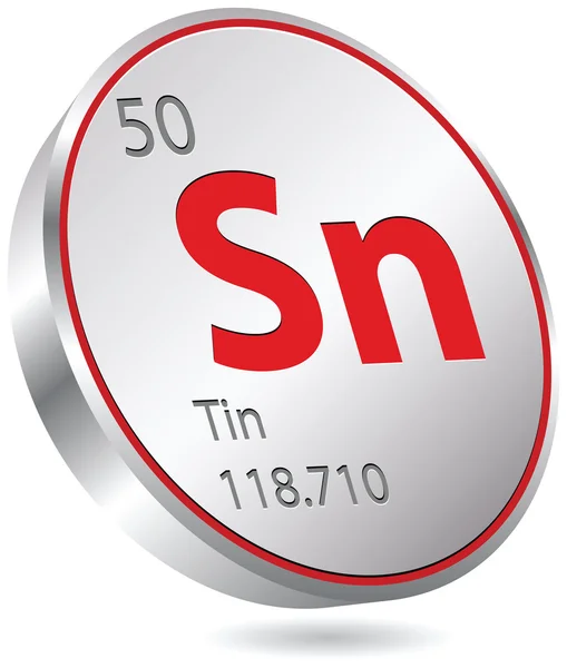 Tin element — Stock Vector