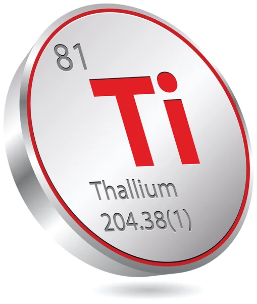 Thallium element — Stock Vector