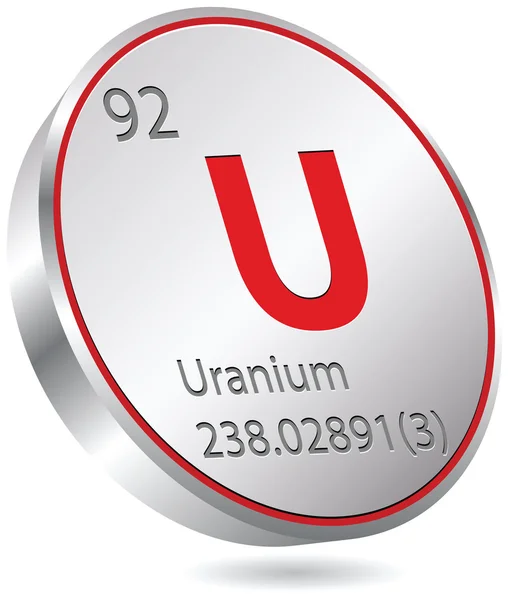 Uranium element Rechtenvrije Stockvectors