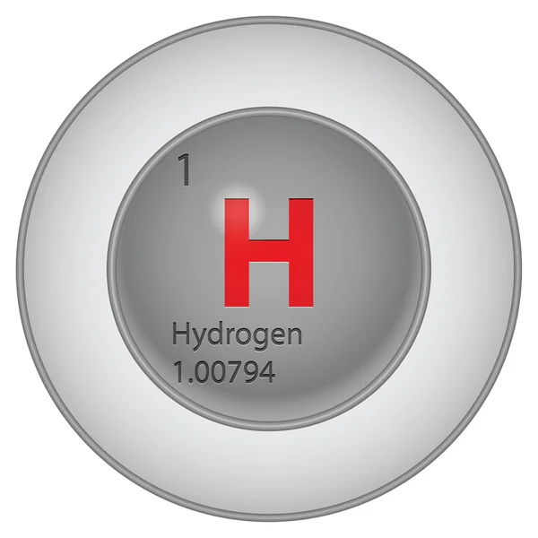 Hydrogen button — Stock Vector