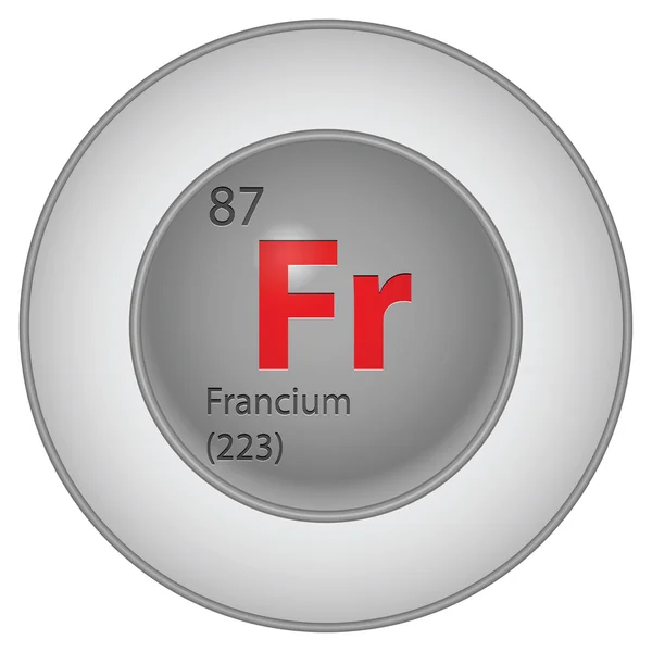 Elemento francium Vector De Stock