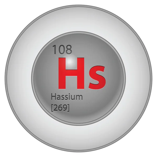 Hassium елемент Стоковий вектор