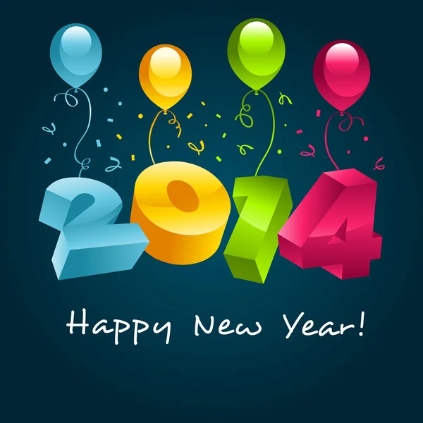 Happy New Year 2014 — Stock Vector