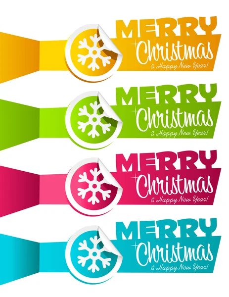 Christmas Banners with Snowflakes — Stock Vector