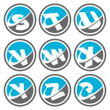 alfabe Icons set 3 swoosh