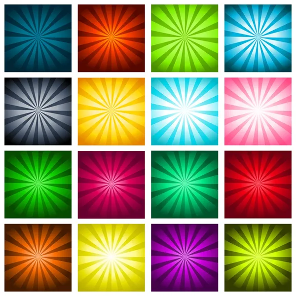 Colorful Bursting Backgrounds — Stock Vector