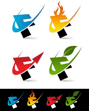alfabe simgeler f swoosh