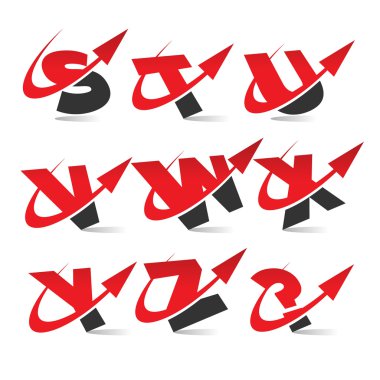 ok alfabe Icons set 3 swoosh
