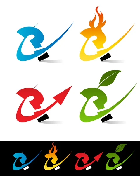 Swoosh vraag pictogrammen — Stockvector