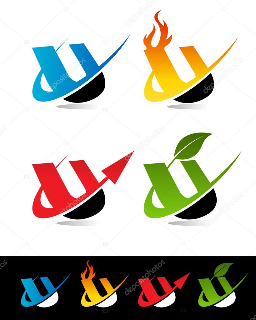 Swoosh Alphabet Icons U