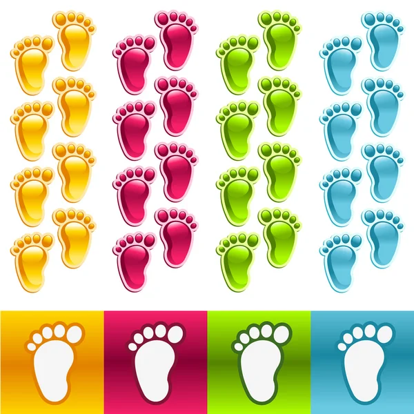 Colorful Feet — Stock Vector